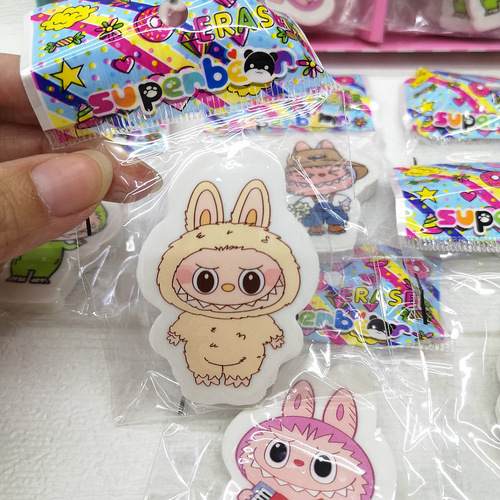 Capeira Labubu Rubber Eraser Stationery Cartoon Eraser Cute Children's Gift