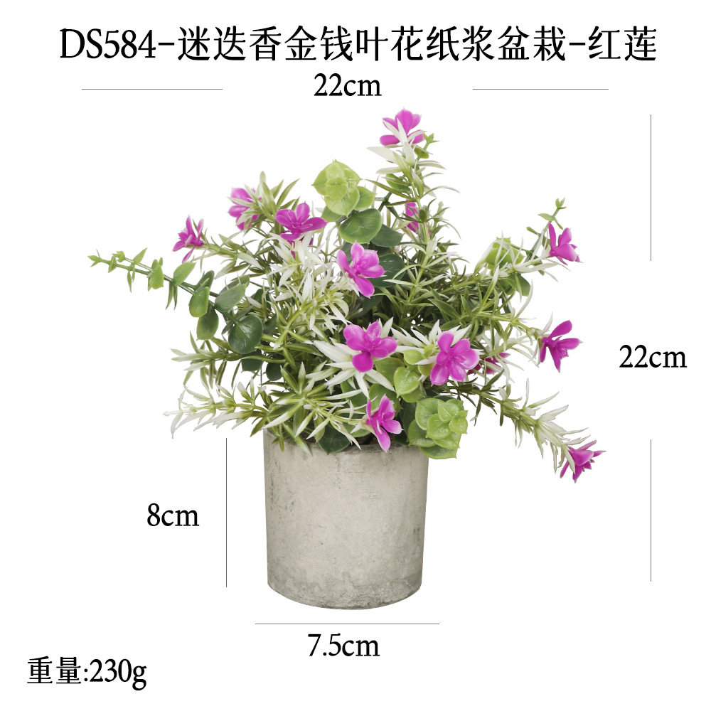 Más de 240 combinaciones populares de macetas con plantas verdes artificiales, decoraciones para el hogar, flores artificiales, bonsáis cilíndricos de pulpa de papel.