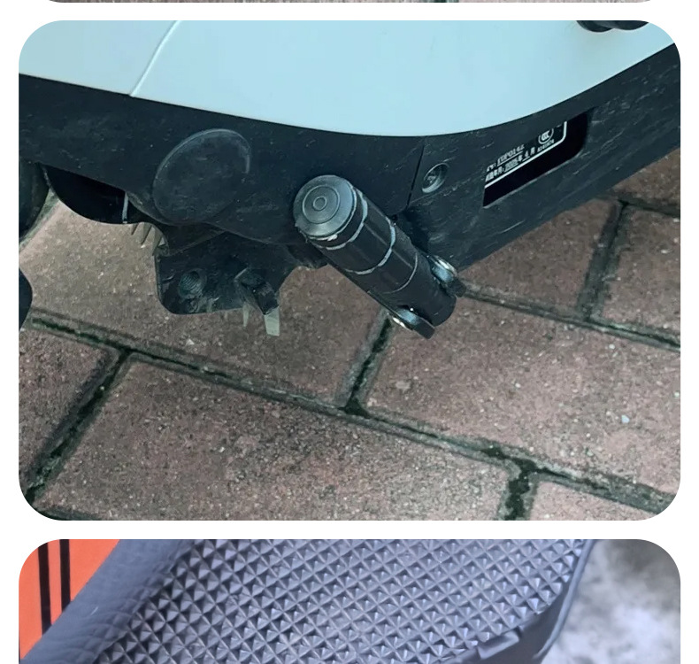Universal Compatible Electric Vehicle Aluminum Alloy Foldable Round Foot Pedal, Thickened and Durable Front Footrest, Original Vehicle Wear-Resistant Accessory