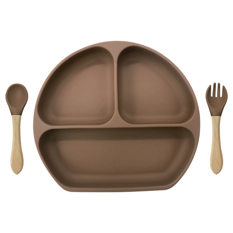 호두 색상 (웃는 얼굴 접시 나무 포크 스푼 361g)