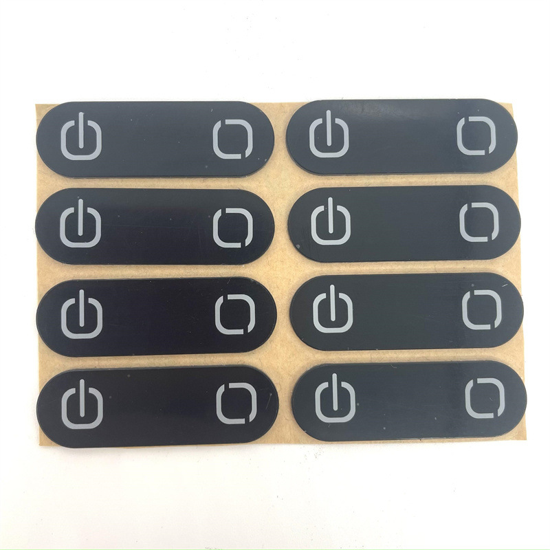 定 制丝印加工PC面板，触控开关塑胶片CNC精雕倒边外形，满底背胶