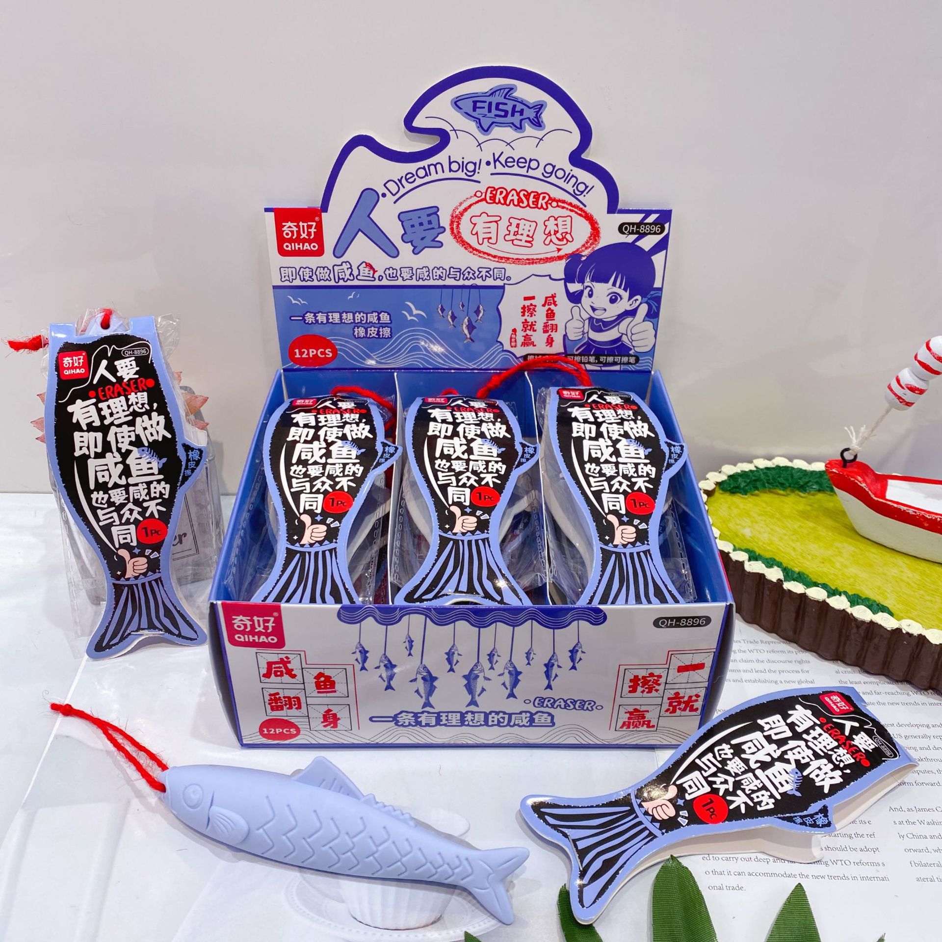 Nuevo en línea lengua de marea salada forma de goma de borrar encantadora marea juegan estudiantes creativos limpio sin residuos