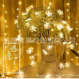 雪花灯串led小彩灯星星灯串圣诞节日ins装饰灯跨境批发