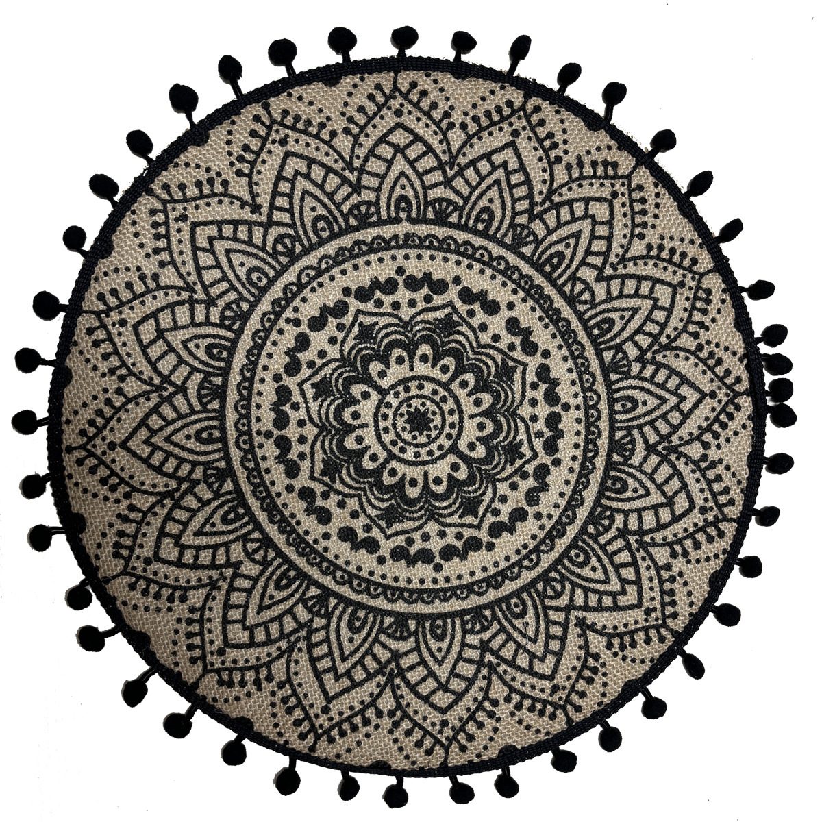 Inventario redondo de yute bordilla trenzada almohadilla de mesa ambiente decoración almohadilla de mesa retro almohadilla aislante térmico