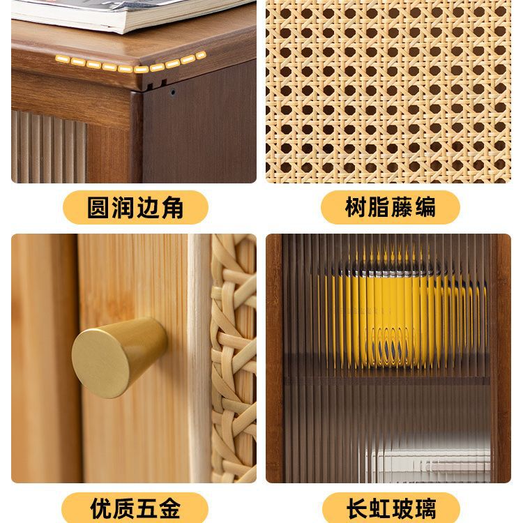 Armario aparador montado en la pared de la cocina casera gabinete bajo moderno minimalista de madera maciza sala de estar gabinete de té armario de almacenamiento