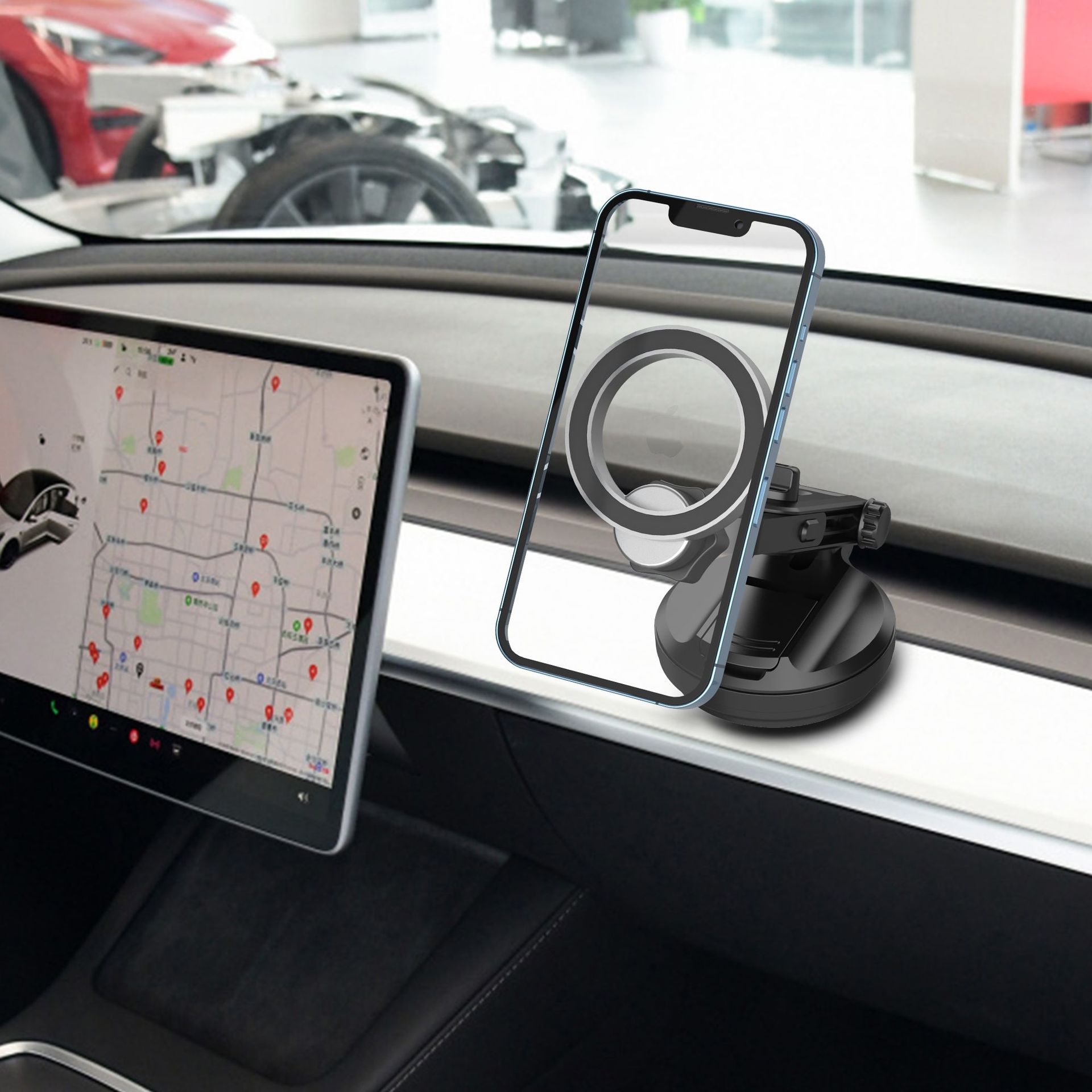 Magsafe Car Mobile Phone Holder Desktop Retractable Suction Cup Universal Magnetic Car Navigation Mobile Phone Holder