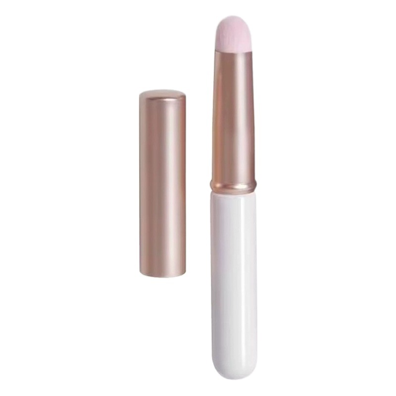 Cepillo labial de cabeza redonda con cubierta de manchas de labios cepillo mini portátil lápiz labial mate cepillo corrector cepillo labio mate cepillo lápiz labial