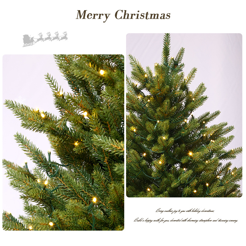 Nuevo árbol de Navidad transfronterizo puro PE sala de estar decoración de Navidad doméstica decoración luminosa de lujo árbol de simulación de cifrado