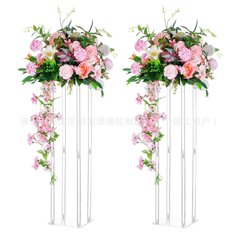 透明亚克力花架婚庆桌摆花架舞台橱窗布置装饰道具婚庆挂饰路引架