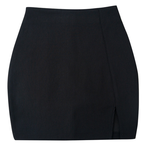  New Black Bodycon Mini Skirt Summer High-Waisted Super Hot Bodycon Skirt with Slit OL Short Skirt Sexy Short Skirt