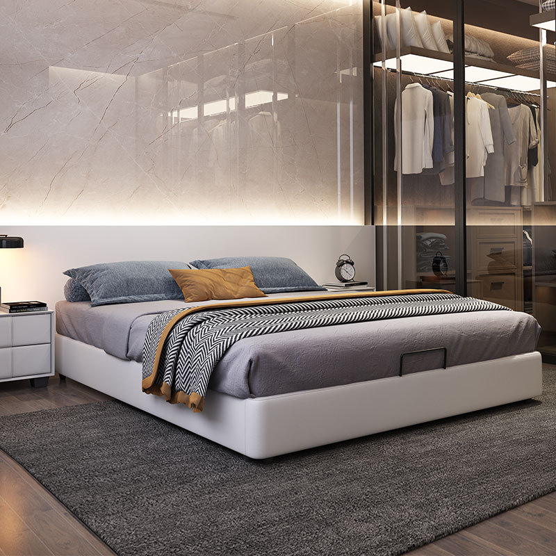 Hyundai minimalist bed head bed small apartment tatami solid wood…