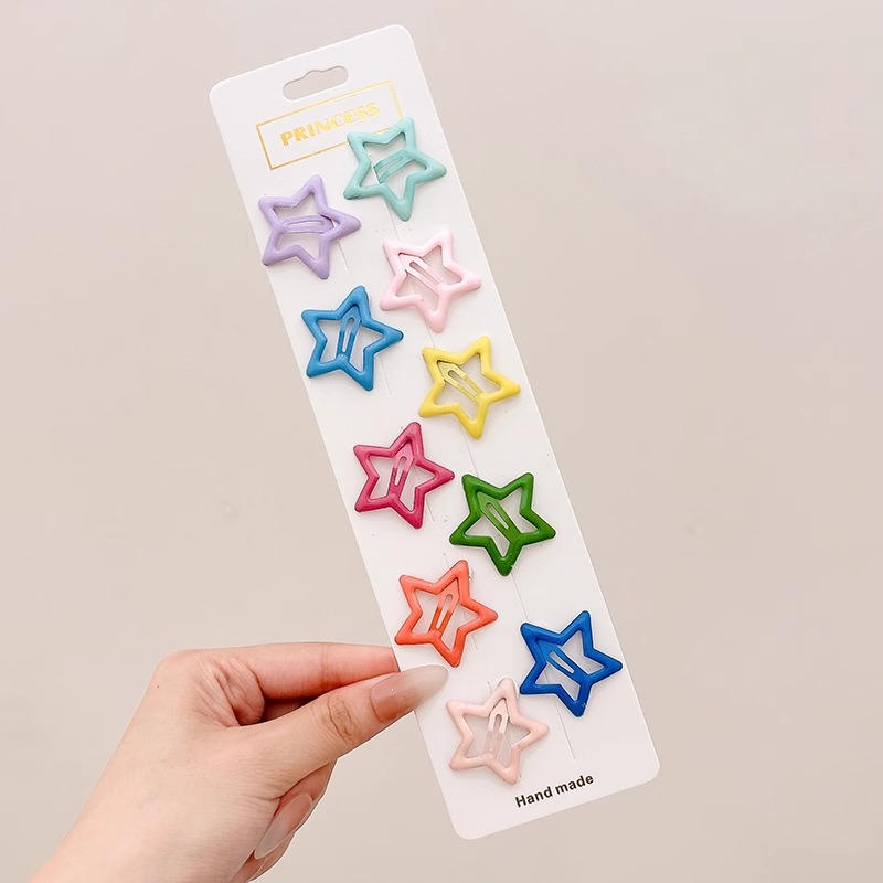 Bonitos pinzas de cabello de estrellas para niños pinzas de cabello de bebés niñas frente lateral pinzas de cabello de frangeo pinzas de dopamina pinzas de cabello
