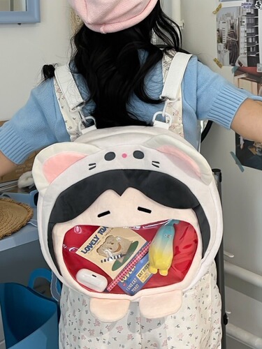 2D Cute Girl Pain Pack Hatsune Miku Large Capacity Plush Bag Student Soft Girl Cross-Shoulder Bag