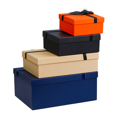 Red bow heaven and earth cover box Christmas gift box wedding souvenir gift box packaging box wholesale