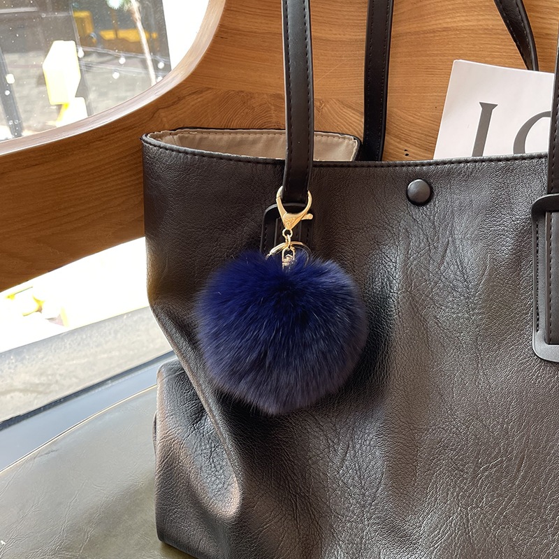 フォックスファーボールバッグペンダント、クリエイティブなぬいぐるみファーインアクセサリー、車のキーホルダーペンダント、インスタイルペンダント