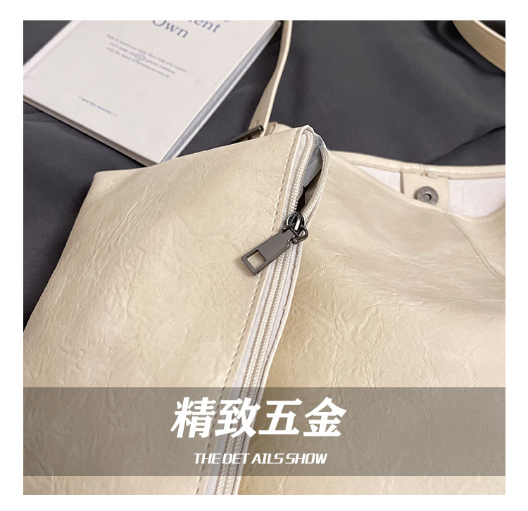 Korean style, retro, large-capacity tote bag for women, new summer 2025, versatile, fashionable, simple and solid color crossbody bag Application Scenario