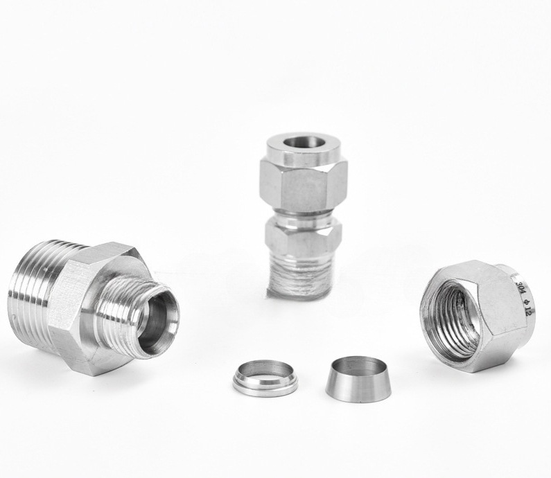 邦特尔304不锈钢BKT6卡套螺纹直通接头PC8/10/12/14-01-02-03-04-