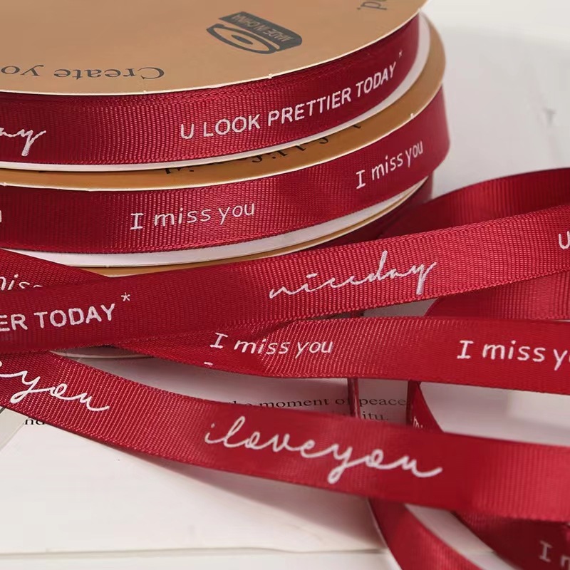 [en stock] letra inglesa impresa cinta de color sólo para ti 1.5CM cinta de impresión de rosca de vino