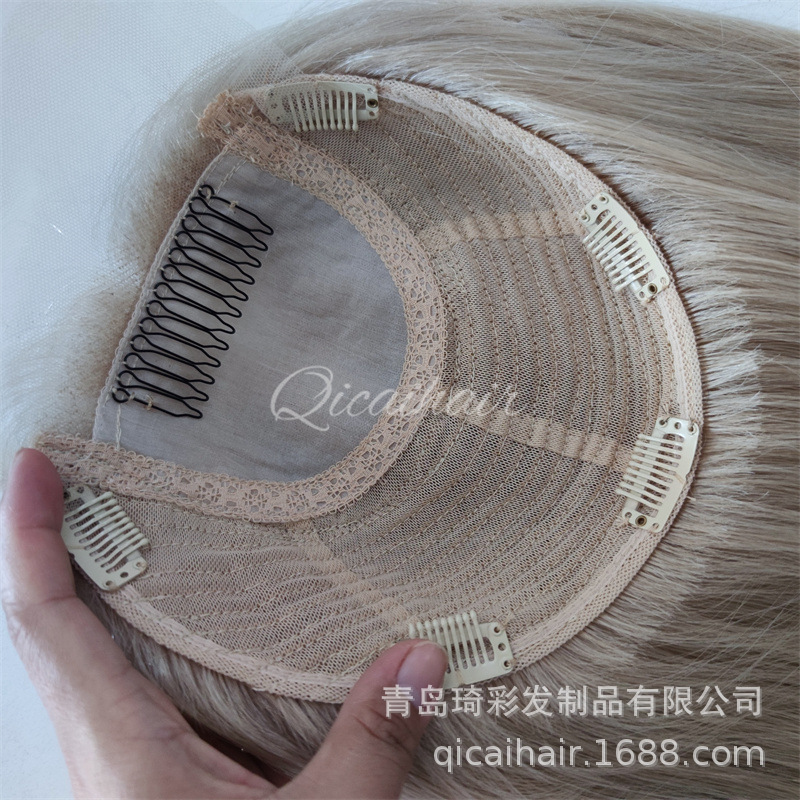 Braided hair high range gray kosher needle ladies hair block SKIN TOPPER White kosher hair block