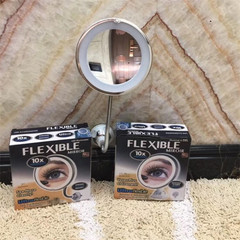 10x magnification LED wall-mounted makeup mirror with light universal 360-degree folding mirror M Flexible Mirror