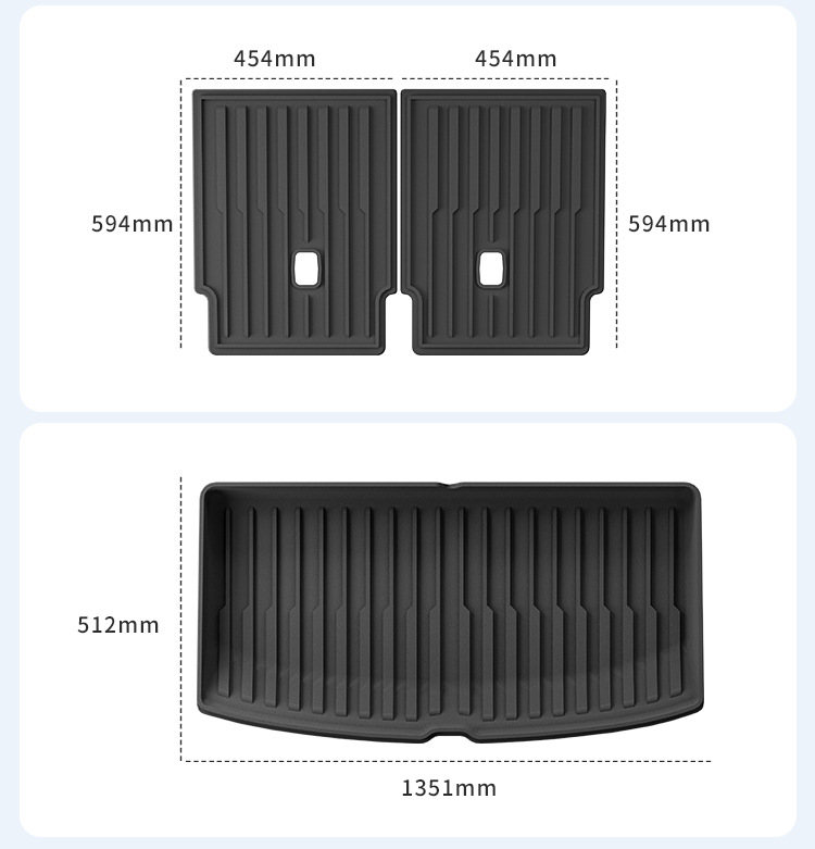 Suitable for 25 Tesla Model Yl Car Floor Mats, Stain-Resistant and Waterproof Special Car Floor Mats, Tpe Floor Mats