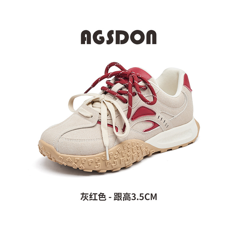 Augu Shi Deng zapatos deportivos Gump 2026 nuevo estilo de primavera ballet casual ligero con suela gruesa retro zapatos de entrenamiento alemán