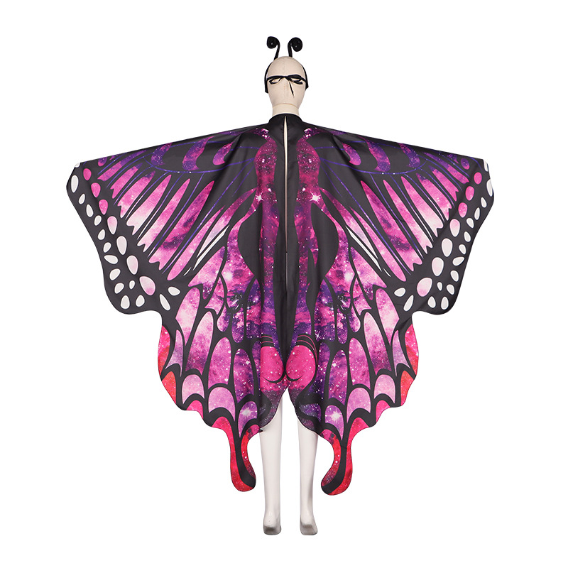 Alas de mariposa para adultos fiesta carnaval mariposa colorida capa Correa Halloween Cosplay traje del funcionamiento