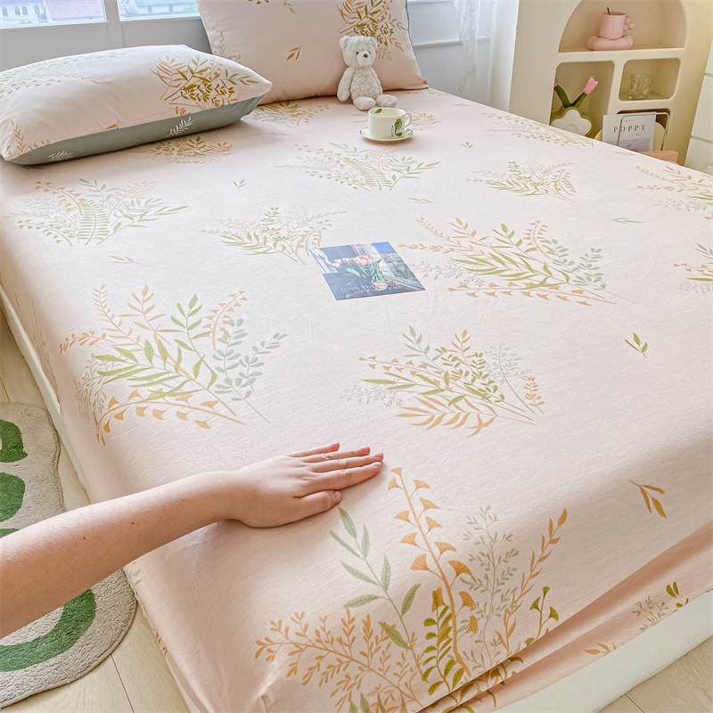 Pequeña sábana de algodón fresco, funda de algodón de verano de una sola pieza, funda protectora de colchón nuevo 2025, cubierta antideslizante, cubierta antipolvo