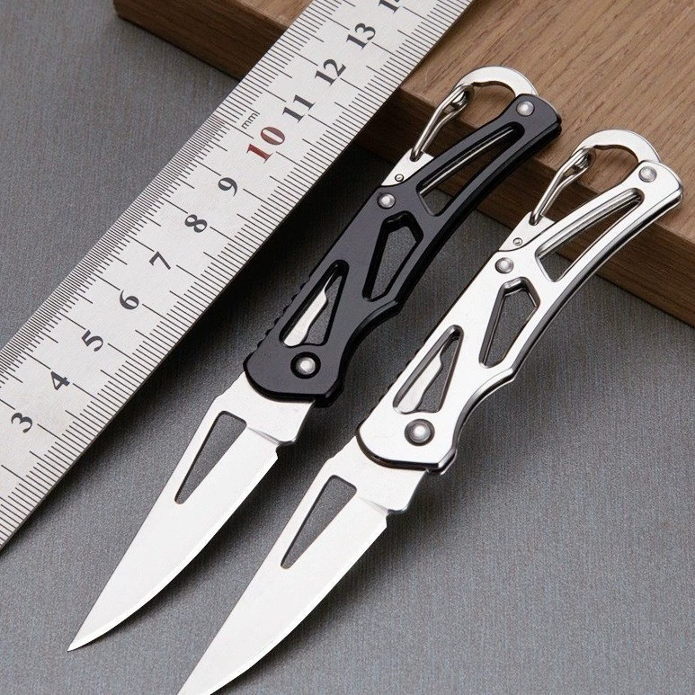 Высокая твердость мини-защитный наружный инструмент из нержавеющей стали портативный полый брелок фруктовый нож складной нож