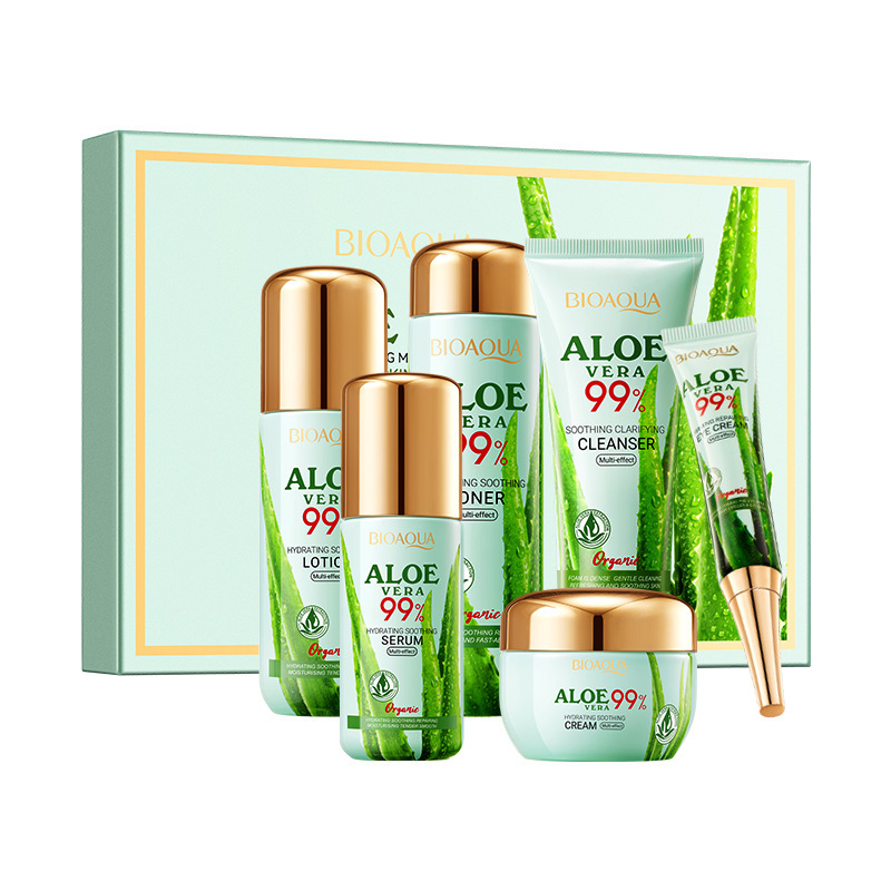 BIOAOUA アロエベラ スージング＆モイスチャライジング ビューティー6点セット 保湿スキンケアセット 跨境卸売|undefined