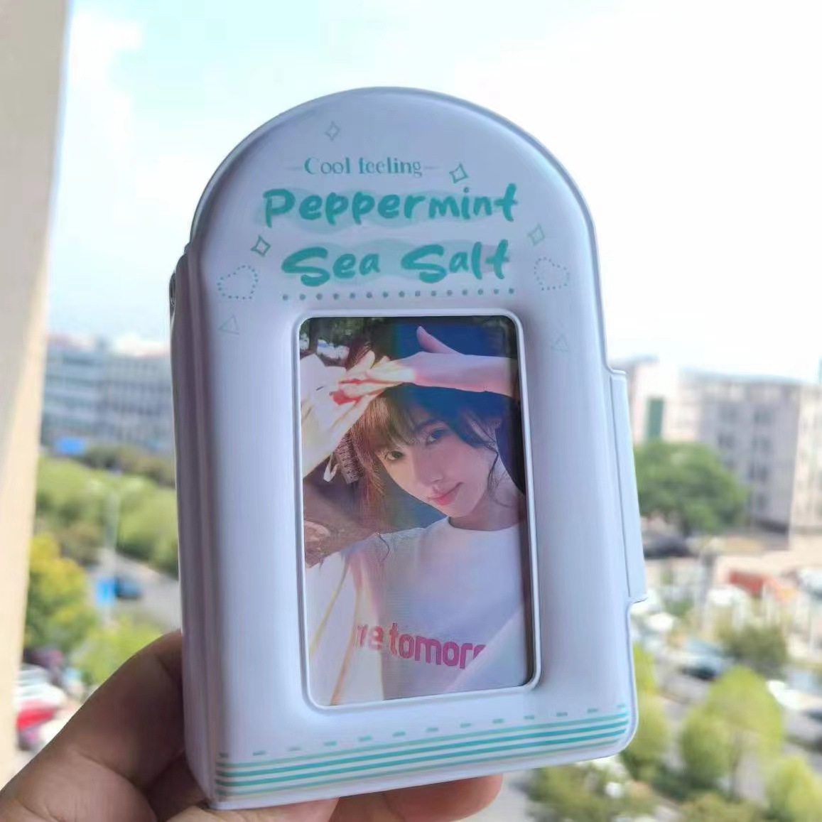 바다 소금 녹색 텍스트 카드북