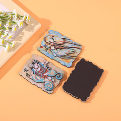 敦煌飛天造型木質冰箱貼定製個性創意禮品木質磁性卡通工藝品