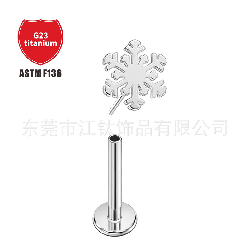 Pointed titanium steel lip stud product view
