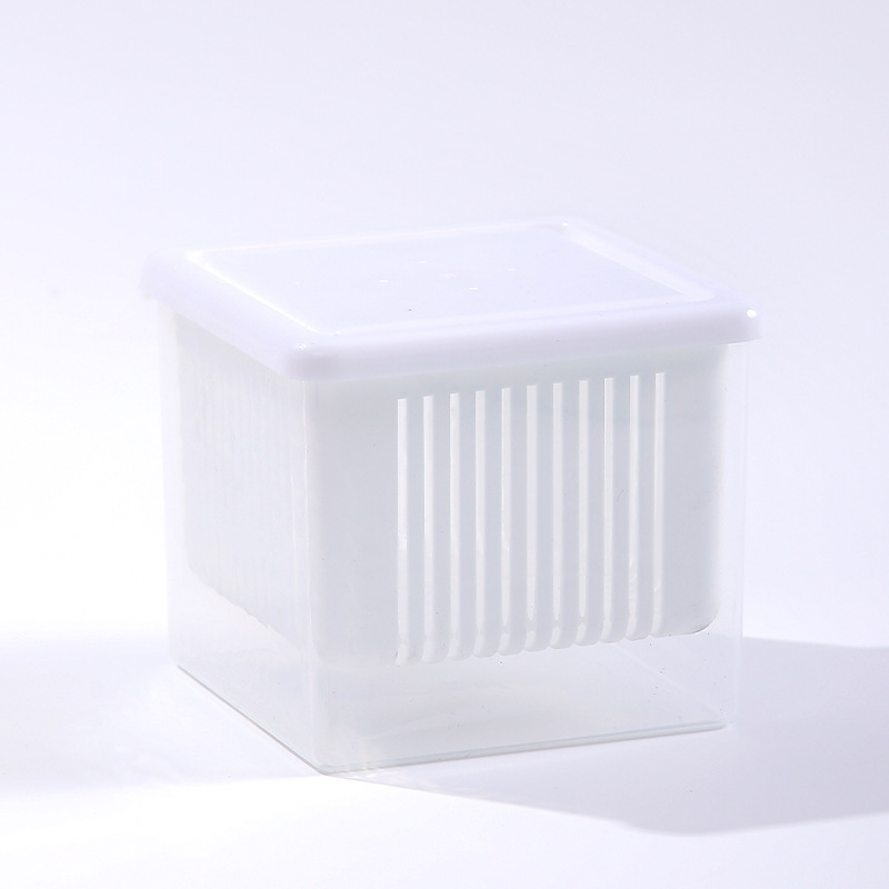 厚い透明な二重姜にんにく葱花箱台所のおかずの収納箱の中のふるいを分離して水を切ることができる|undefined