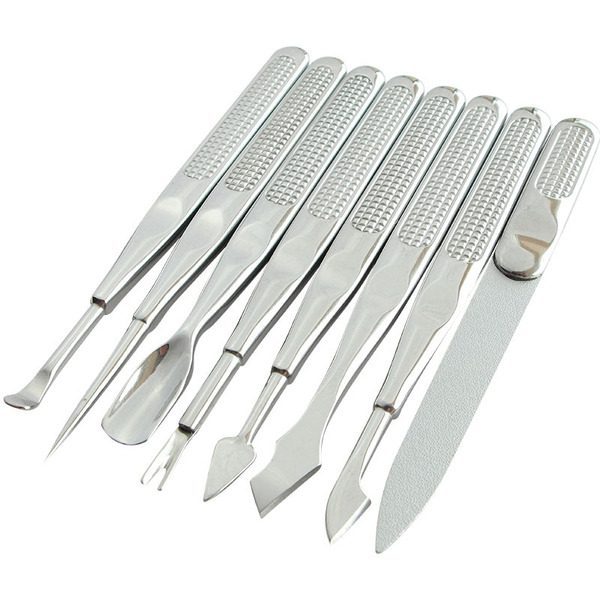 Exfoliating manicure tools set stainless steel for manicure