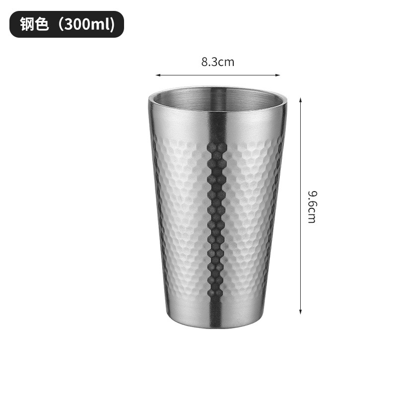 300ml martillado Copa (201 plata)