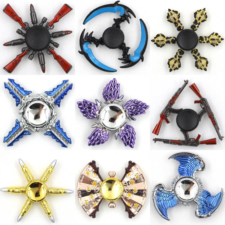 Stylish Zinc Alloy Chicken Finger Fidget Spinner Honor Fortress Night Fidget Spinner Game Accessories Stress Relief Toy