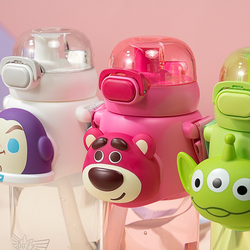 三丽鸥正版嘟嘟太空杯子男女孩艾可思三眼仔巴斯光年吸管直饮水杯