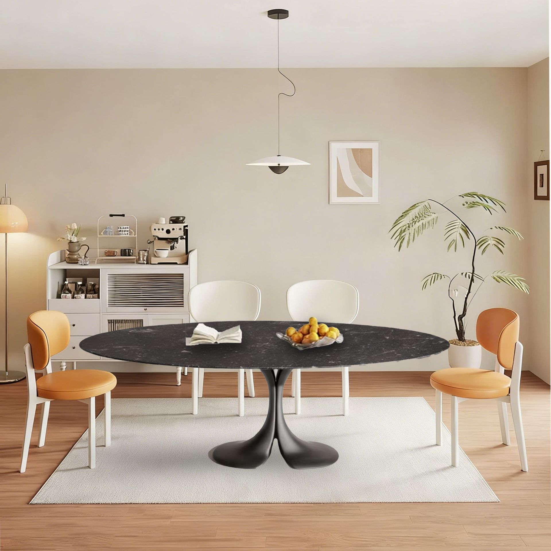 Natural Marble Mermaid Slate Dolphin Dining Table White Mid-Century Style Oval Tulip Black Round Table