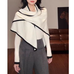 真两件三角披肩设计感针织衫女2025秋季新款韩系高级感百搭上衣潮