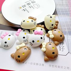 漫画ラウンドビープK猫樹脂部品手作りクリームゴムdiy携帯ケースヘアピンアクセサリー材料卸売り