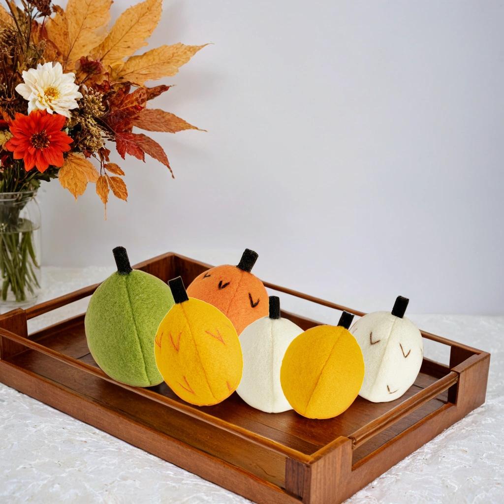 Nuevos productos transfronterizos Festival de la cosecha de otoño Decoración de piñas de felpa Festival de la cosecha de Acción de Gracias Decoración linda de piñones