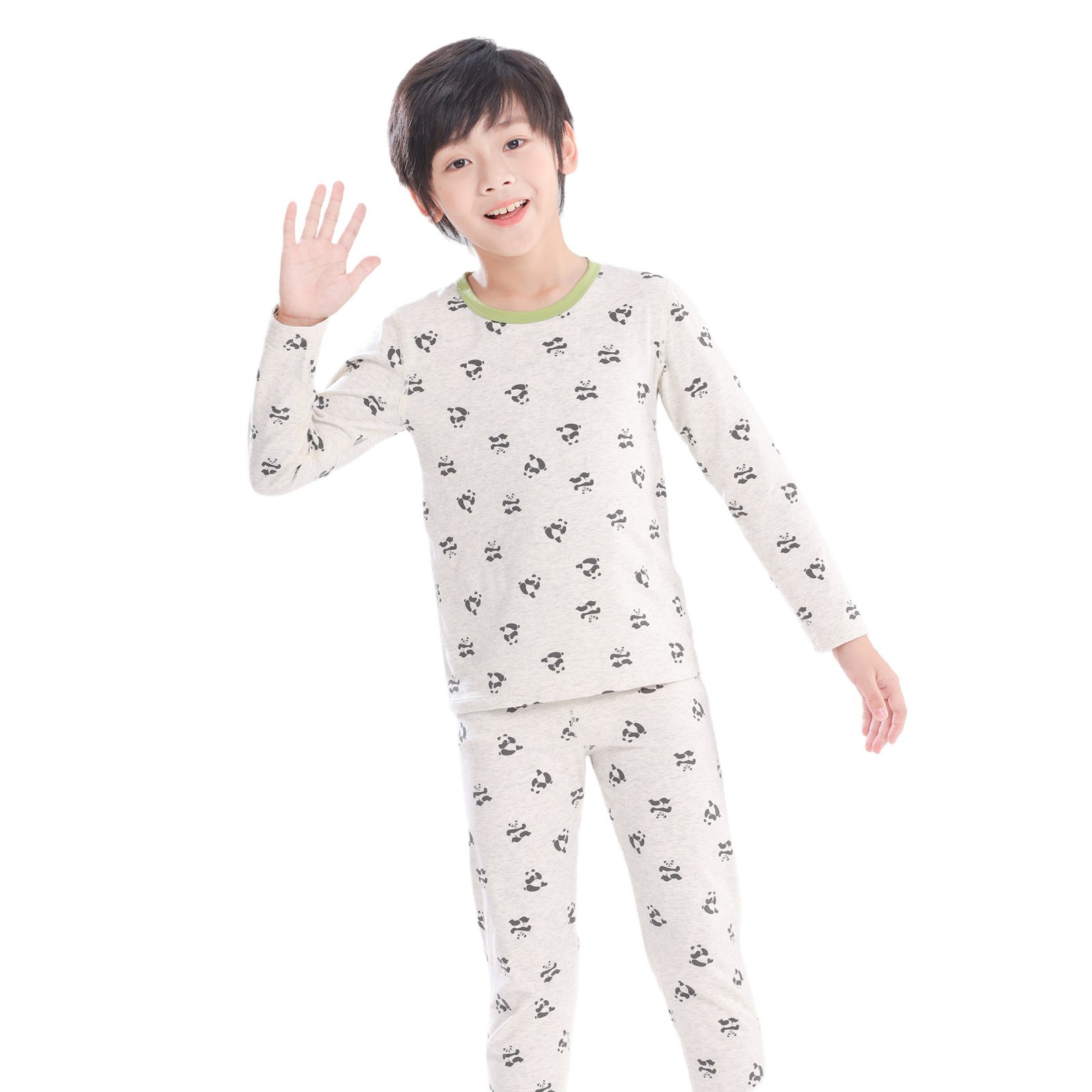 25 otoño y invierno nuevos niños chaqueta de otoño pantalones set Laica delgada ropa interior para niños niñas sin hueso ropa interior set