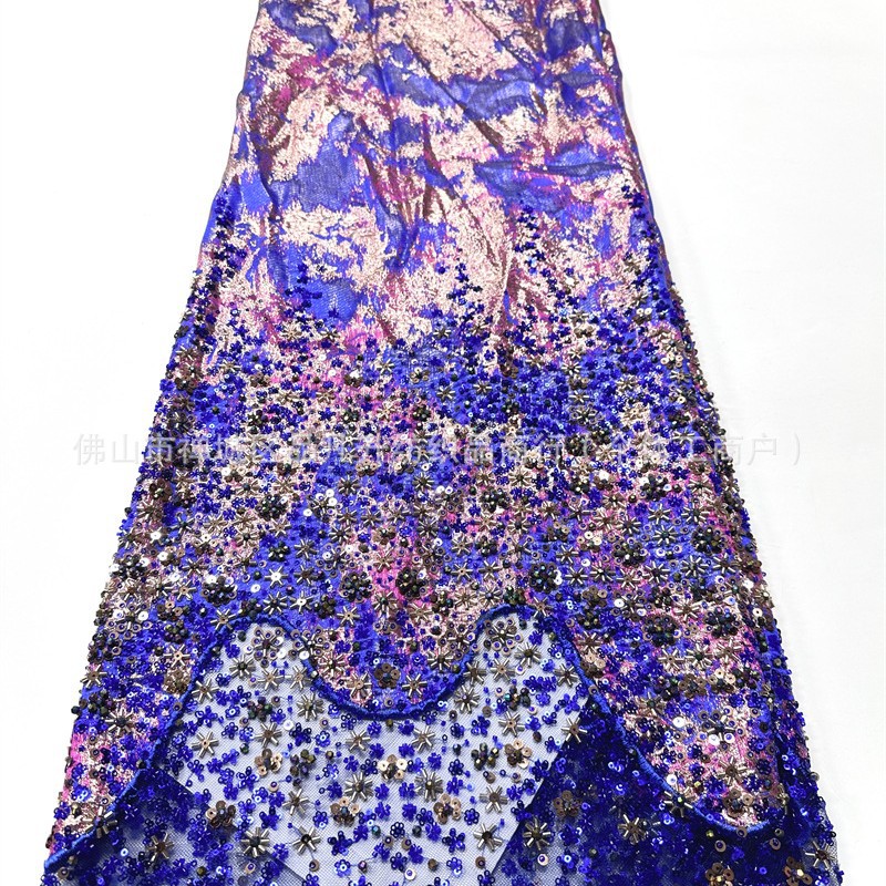 Fabrica directa de cuentas Jacquard tela de encaje Gaoding ropa de moda de cena de fiesta tela de baile