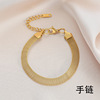 Woven brand small design bracelet, fashionable advanced jewelry stainless steel, accessory, 750 sample gold, simple and elegant design, high-quality style