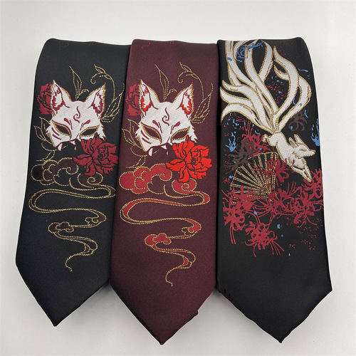 Two-dimensional Japanese nine-tailed fox tie JKDK uniform shirt hand-made all-match fashionable nine-tailed fox tie