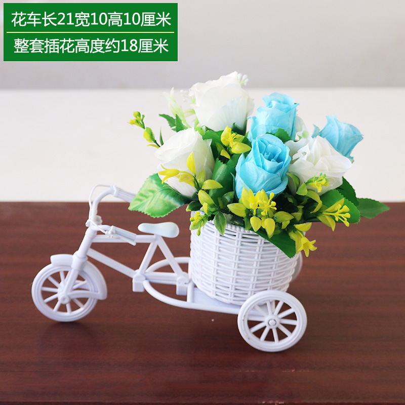 Flower cart+peach incense rose white blue