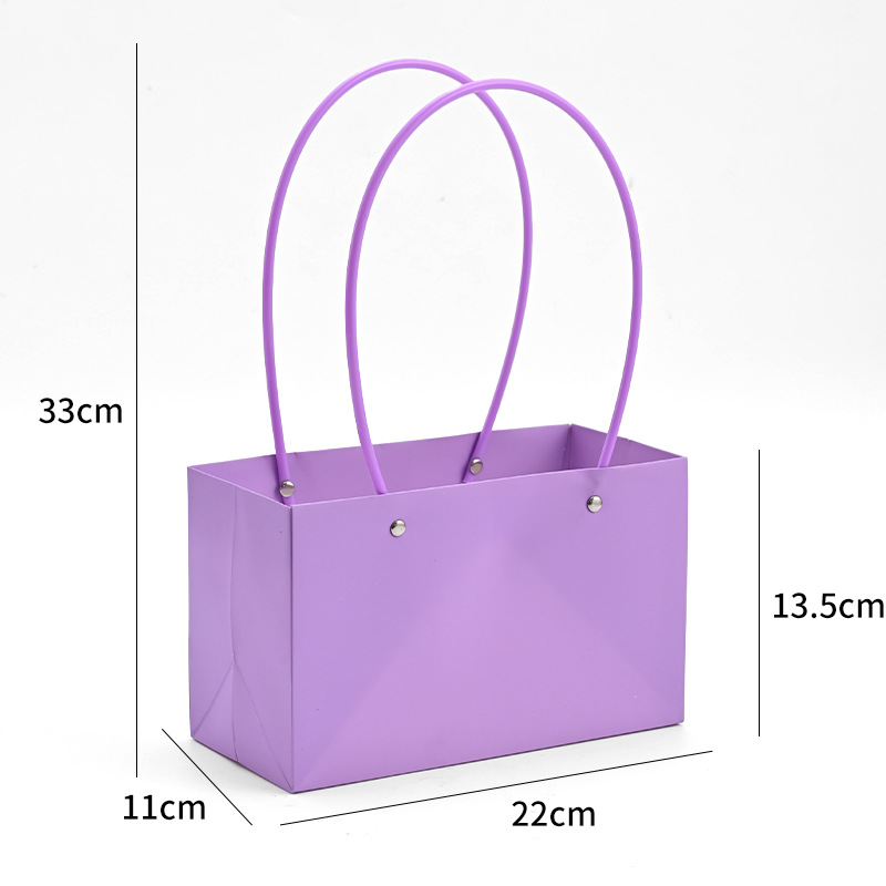 Bolso especial transfronterizo para flores, descuento al por mayor, bolsa trapezoidal de papel kraft impermeable, bolsa de embalaje de regalo, bolsa de ramo