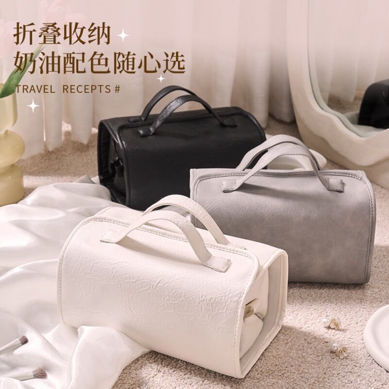Portable Cosmetic Bag Travel Carry-on Large Capacity Storage Handbag Photographer Portable Cosmetic Kit