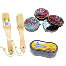 皮鞋油 皮鞋刷真皮保养膏 鞋油刷子 黑色棕色自然色 透明鞋蜡